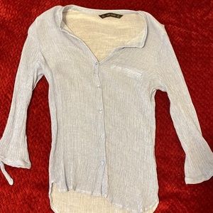 Light blue zara basic button down
